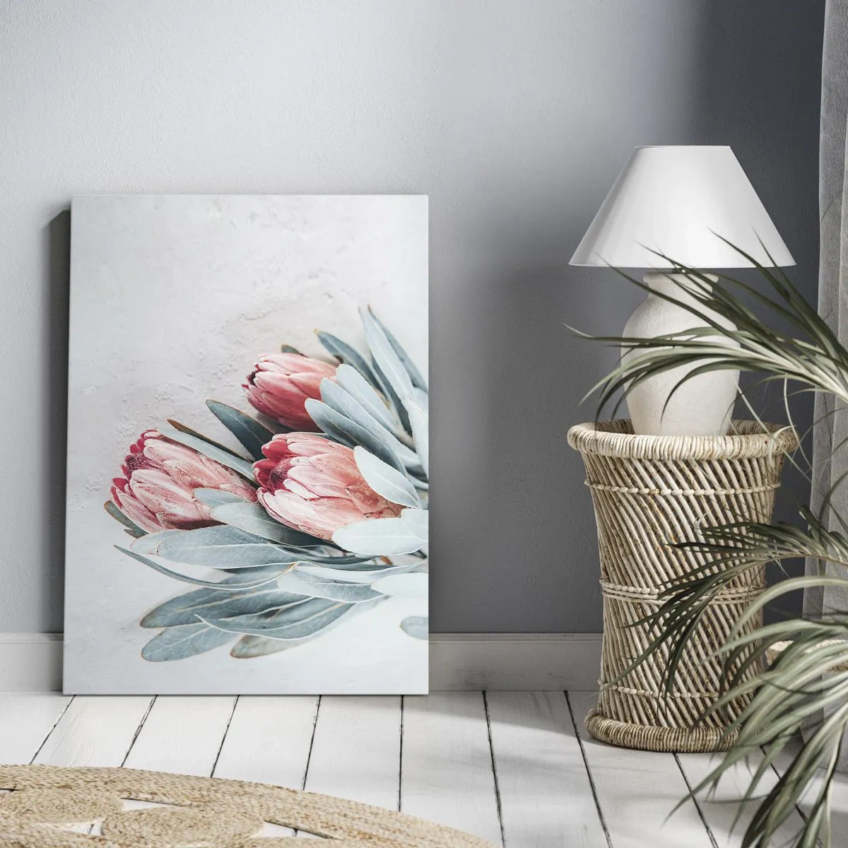 Lærredstryk - Billede på lærred - Skammer sig over deres egen skønhed - 55x100 cm