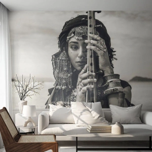 Fototapet på mål Premium Canvas - Selve den orientalske musik - Kvinde, Boho, Smykker