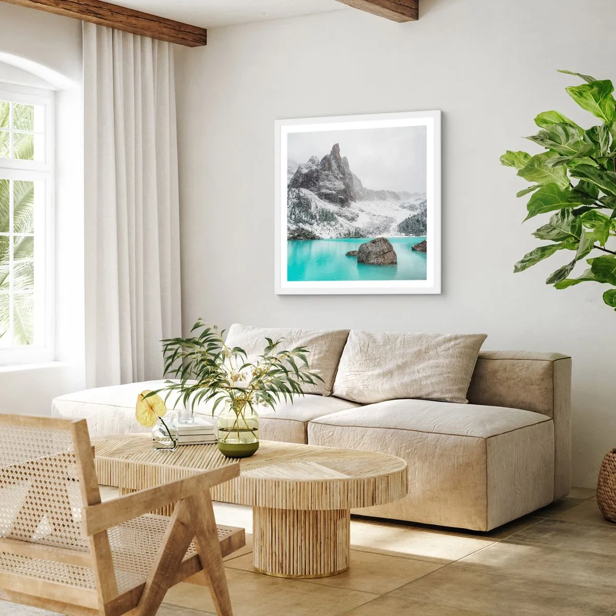 Plakat i hvid ramme - På vagt - 50x50 cm