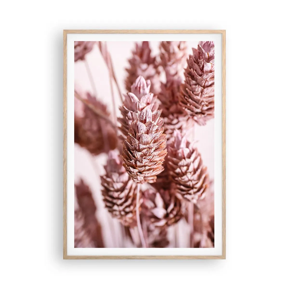 Plakat i ramme af lyst egetræ - Tilsyneladende ubemærket - 70x100 cm