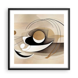 Plakat i sort ramme - Komposition: essensen af ting - 50x50 cm