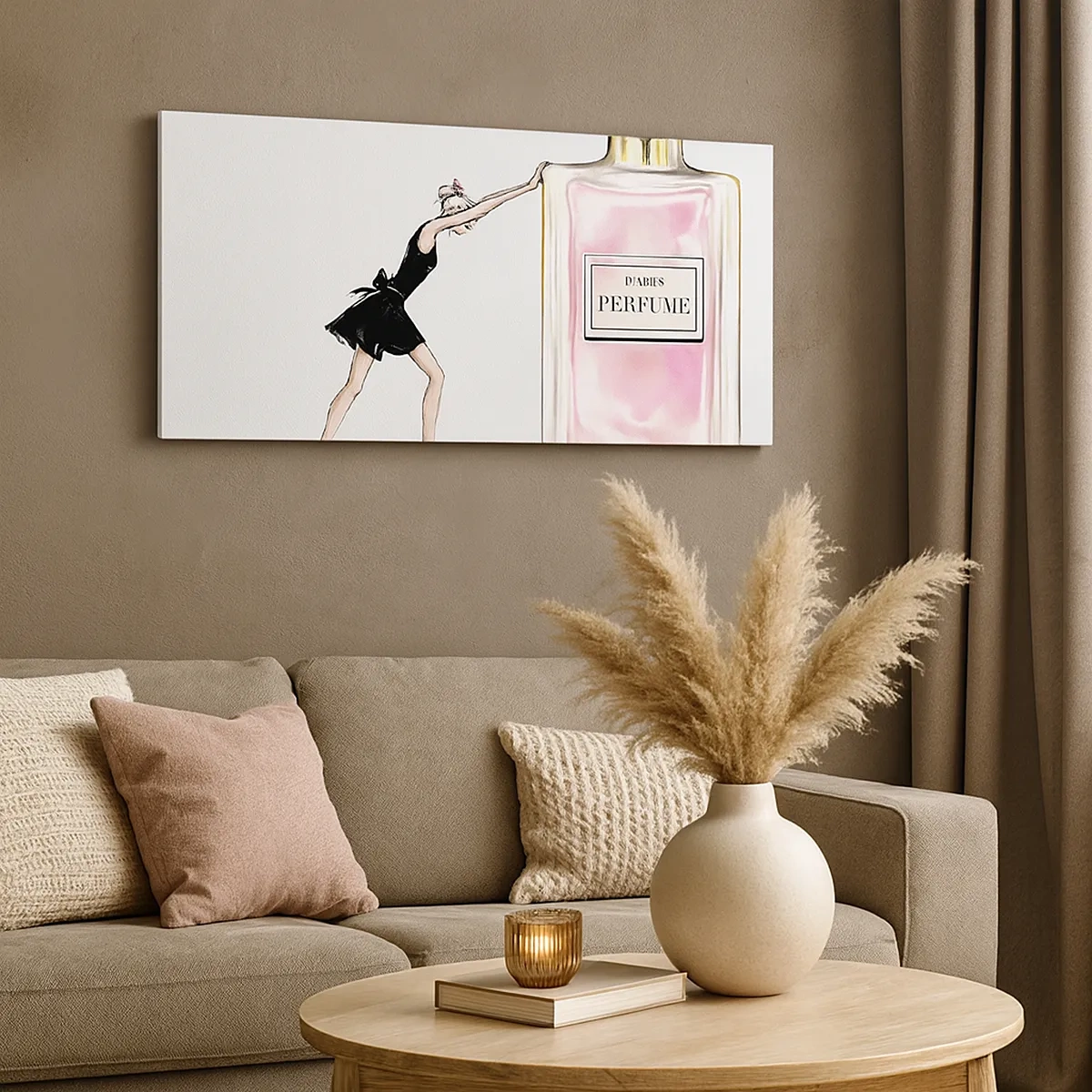 Lærredstryk - Billede på lærred - Essensen af kvindelighed - 30x30 cm