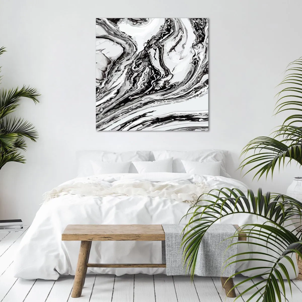 Lærredstryk - Billede på lærred - I begyndelsen var det kaos - 30x30 cm