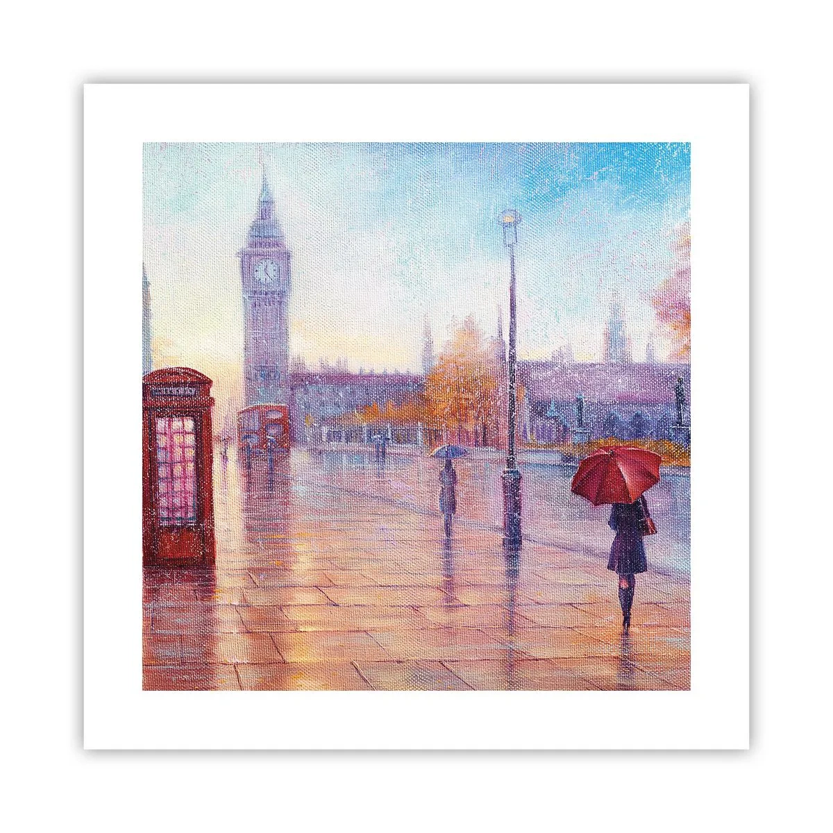 Plakat - En efterårsdag i London - 40x40 cm