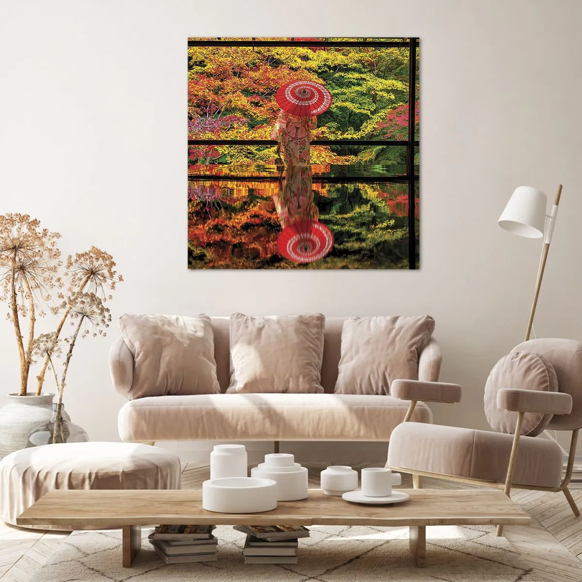 Lærredstryk - Billede på lærred - I naturens tempel - 60x60 cm