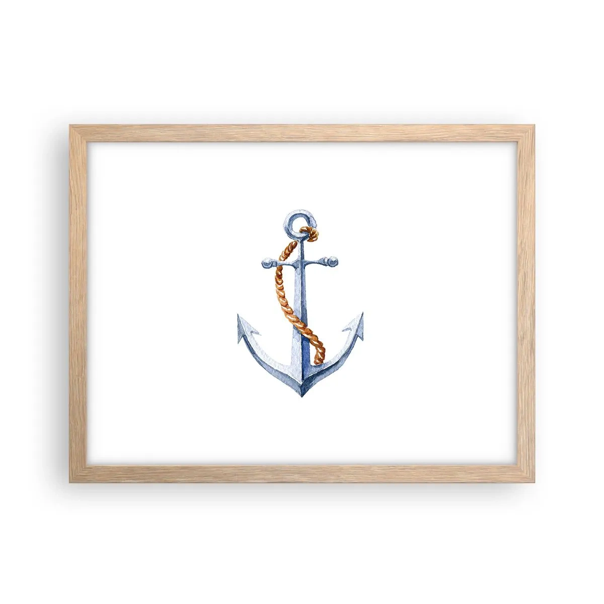 Plakat i ramme af lyst egetræ - Ahoj eventyr! - 40x30 cm