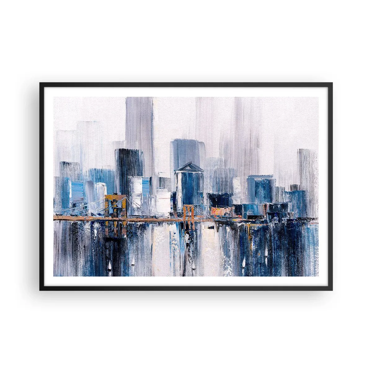 Plakat i sort ramme - Indtryk fra New York - 100x70 cm