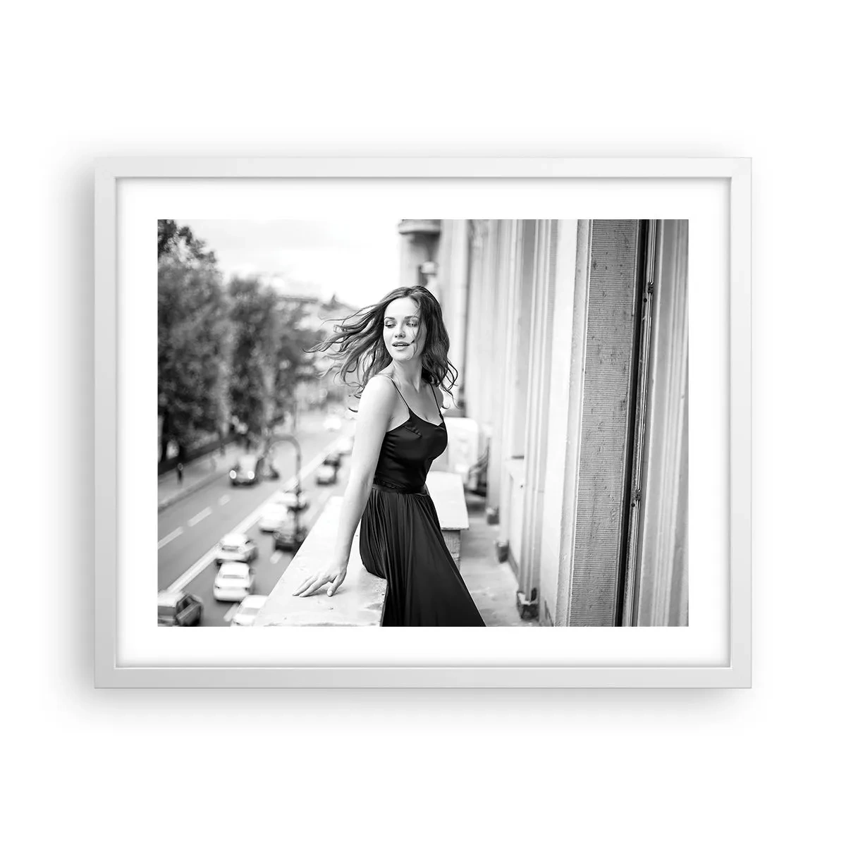 Plakat i hvid ramme - Bestemt en pariser - 50x40 cm