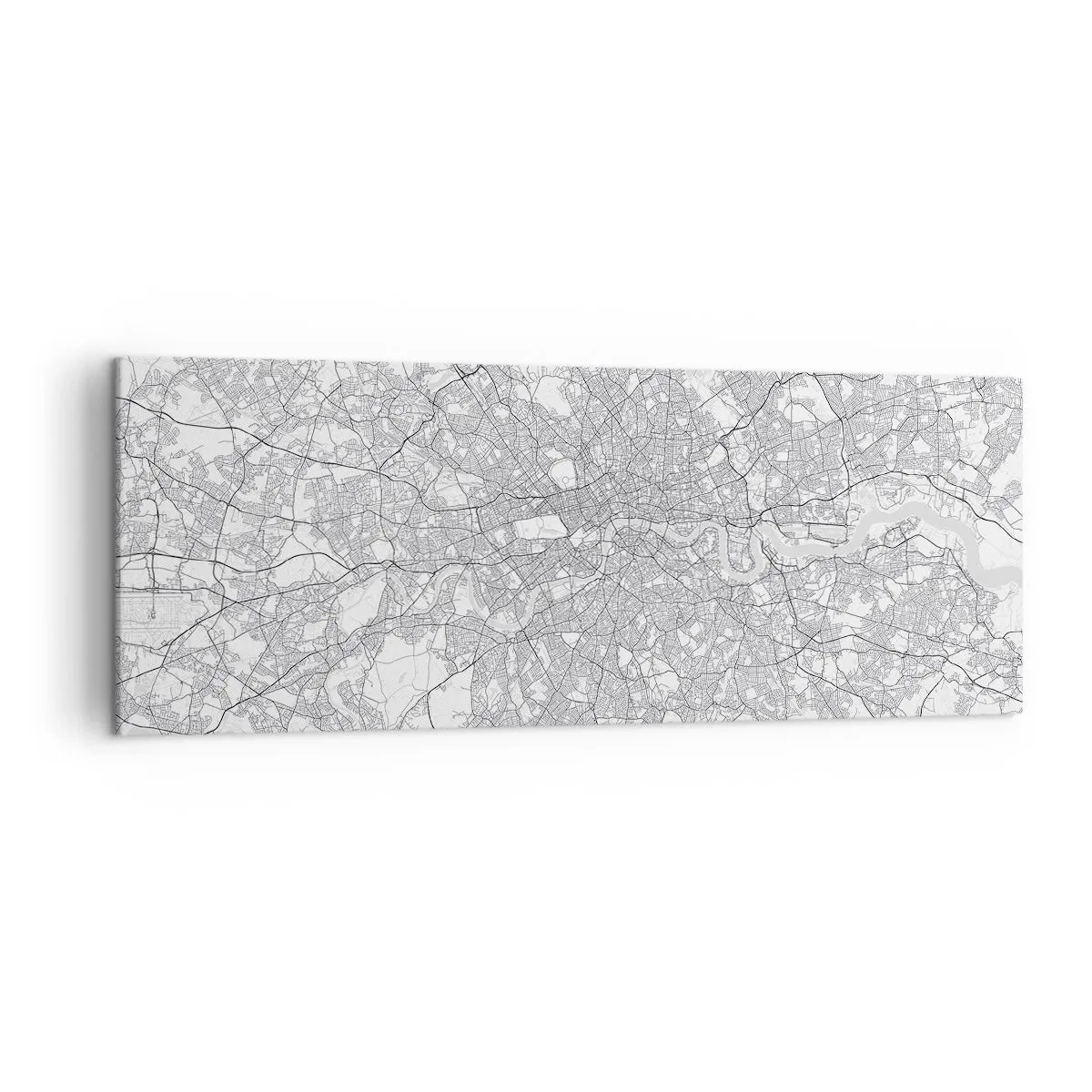 Lærredstryk - Billede på lærred - Kort over Londons labyrint - 140x50 cm