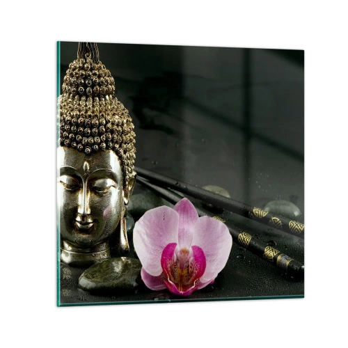 Billede på glas - Harmoni mellem visdom og skønhed - 30x30 cm