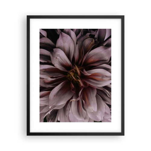 Plakat i sort ramme - Blomstret hjerte - 40x50 cm