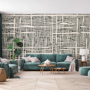 Fototapet Premium Sand - En sammensætning vævet - Abstraktion, Grafik, Stykke - 100x70 cm