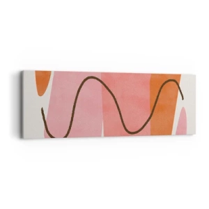Lærredstryk - Billede på lærred - Formernes blide bevægelse - 90x30 cm