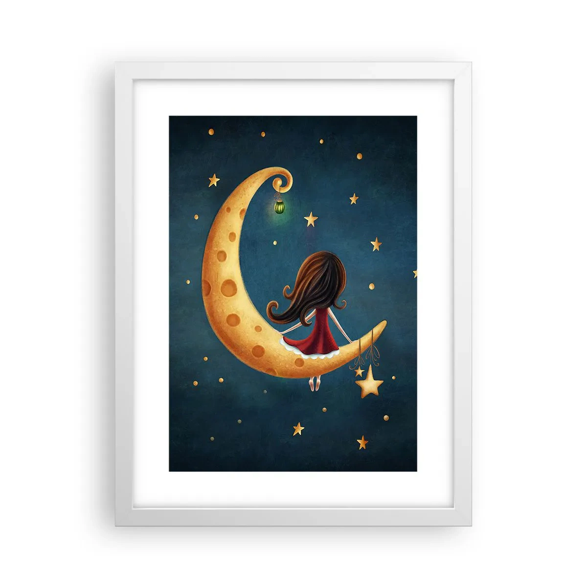 Plakat i hvid ramme - Der var engang... - 30x40 cm