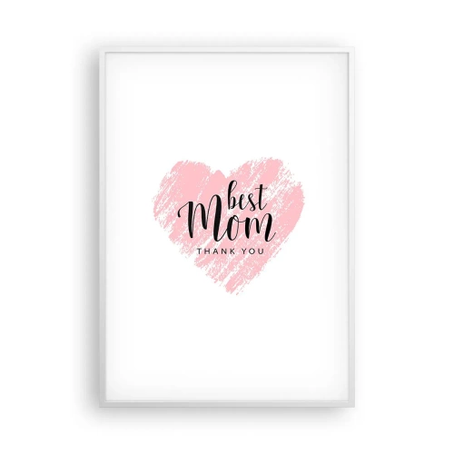 Plakat i hvid ramme - Altid det rette øjeblik - 70x100 cm