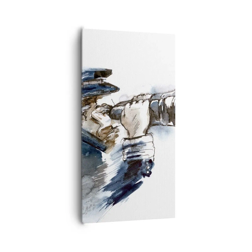 Lærredstryk - Billede på lærred - Ti på Beaufort-skalaen! - 65x120 cm