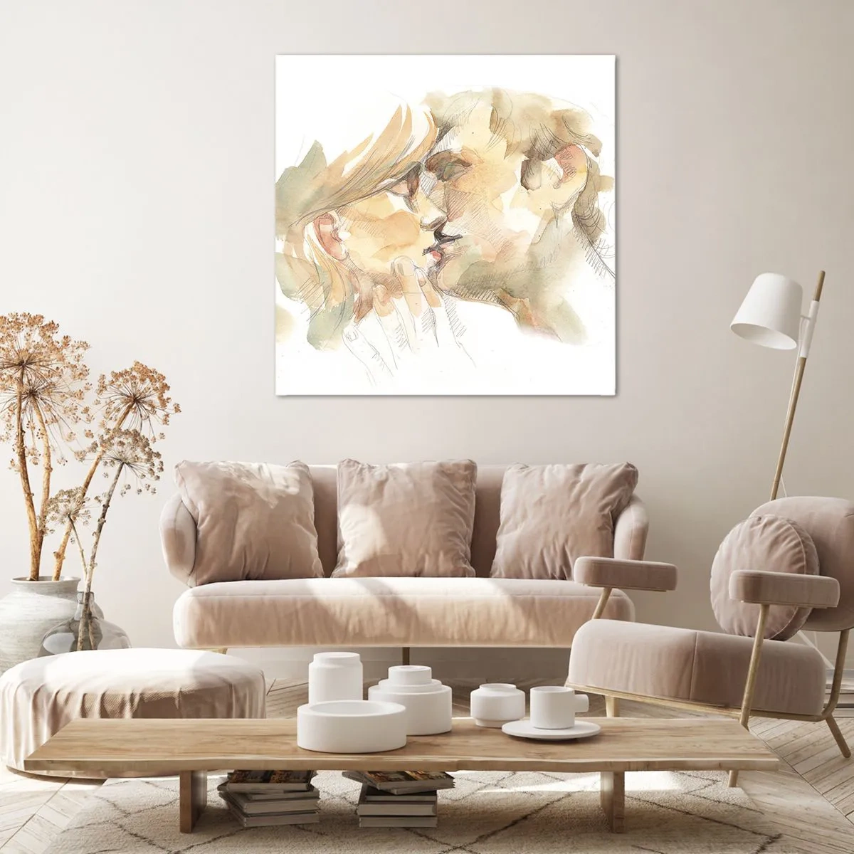 Lærredstryk - Billede på lærred - Den fundne halvdel? - 50x50 cm