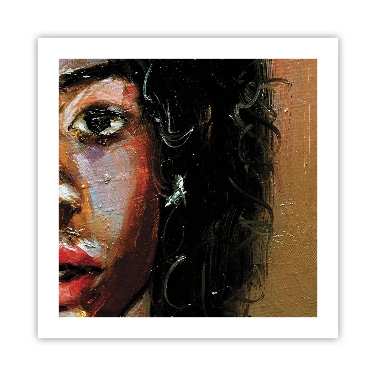 Plakat - Sort og glitter - 50x50 cm