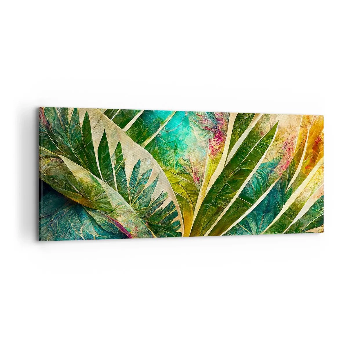 Lærredstryk - Billede på lærred - Farver fra troperne - 100x40 cm