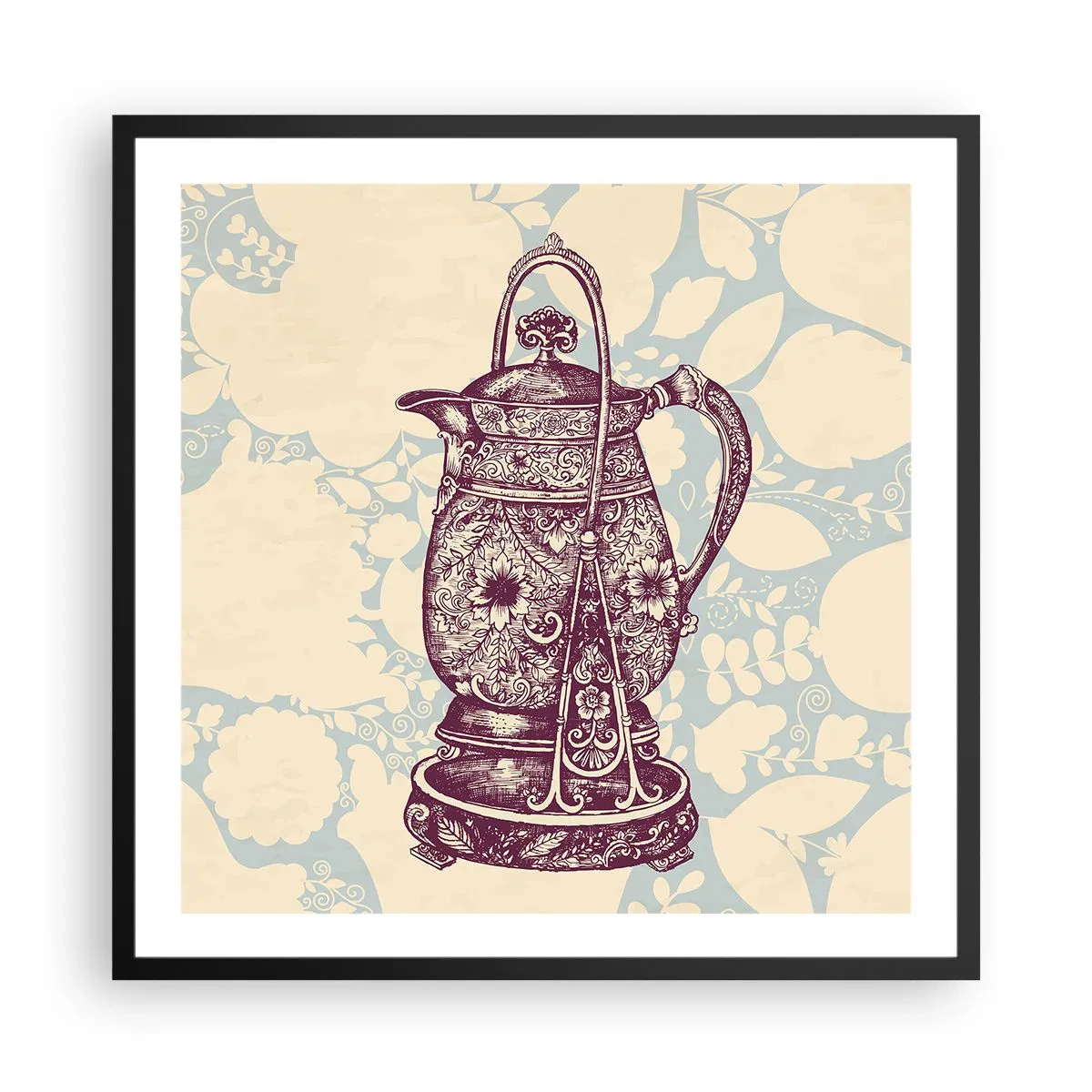 Plakat i sort ramme - Skønheden i hverdagslivet - 60x60 cm