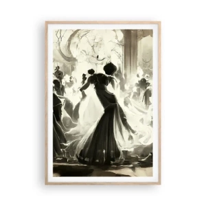 Plakat i ramme af lyst egetræ - Den store maskerade - 70x100 cm