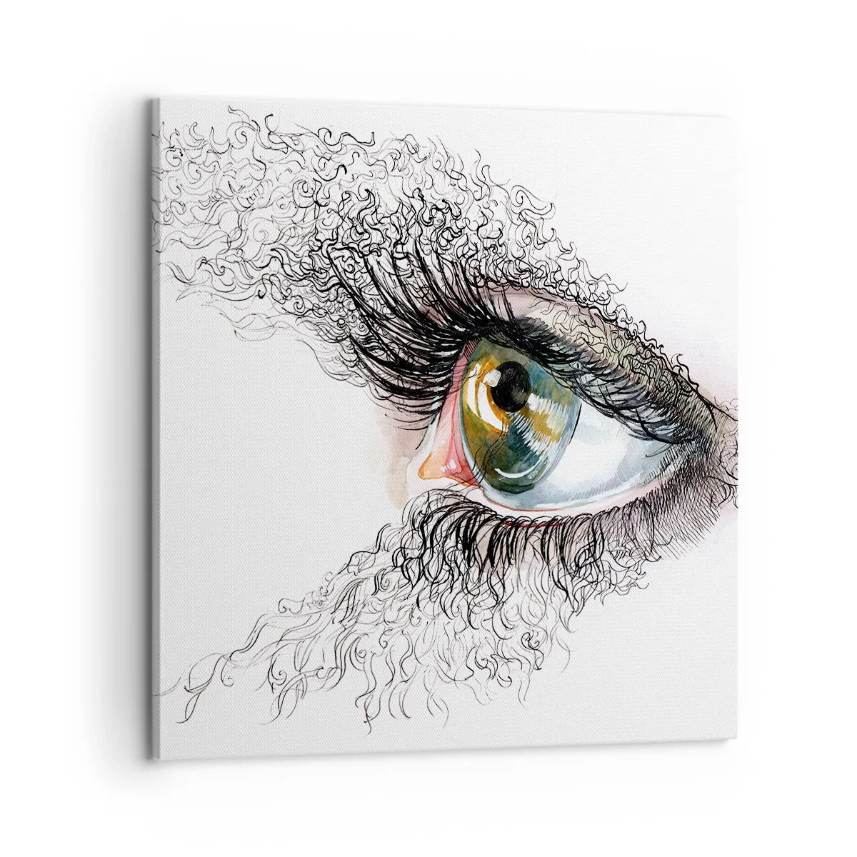 Lærredstryk - Billede på lærred - Se direkte ind i sjælen - 60x60 cm