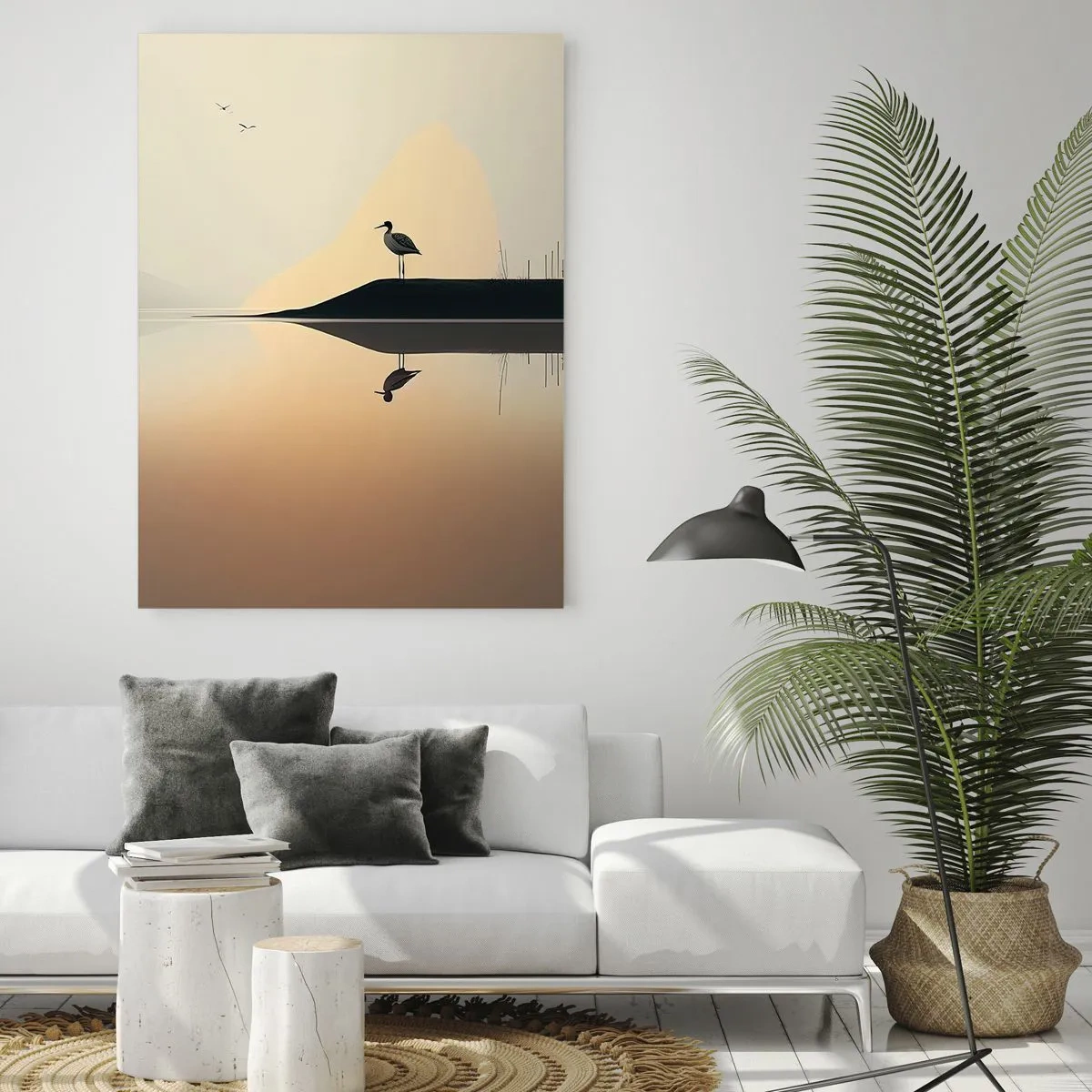 Billede på glas - Herre på søen - 50x70 cm