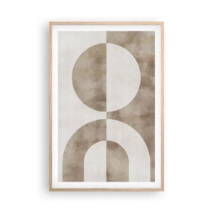 Plakat i ramme af lyst egetræ - Ligheder og forskelle - 61x91 cm