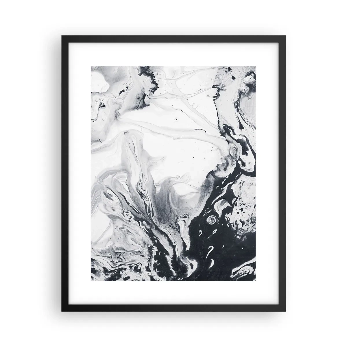 Plakat i sort ramme - Jordens indre - 40x50 cm