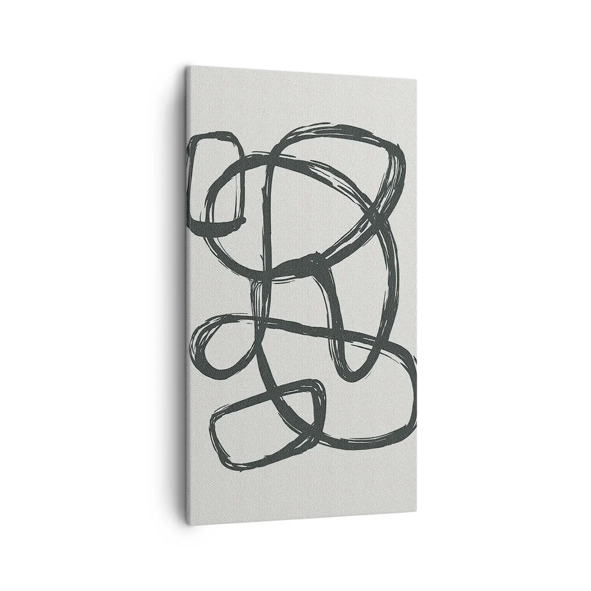 Lærredstryk - Billede på lærred - Loopet abstraktion - 45x80 cm