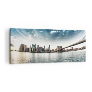 Lærredstryk - Billede på lærred - Glas ø - 100x40 cm