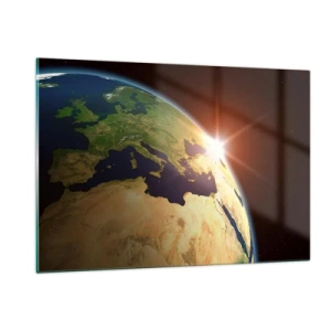 Billede på glas - Solopgang - 120x80 cm