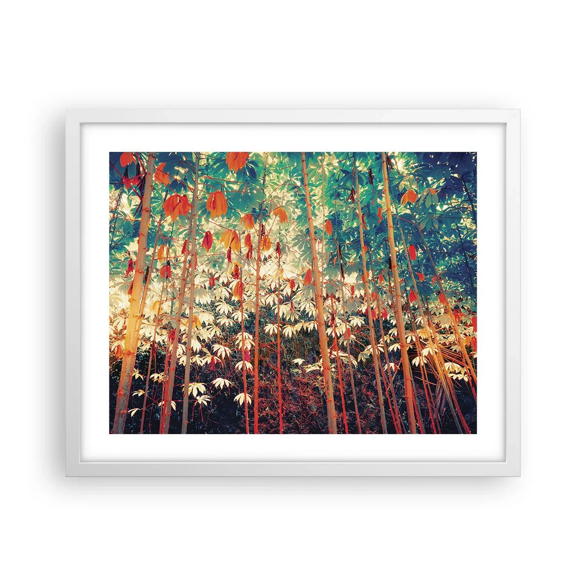 Plakat i hvid ramme - Bladenes hemmelige liv - 50x40 cm