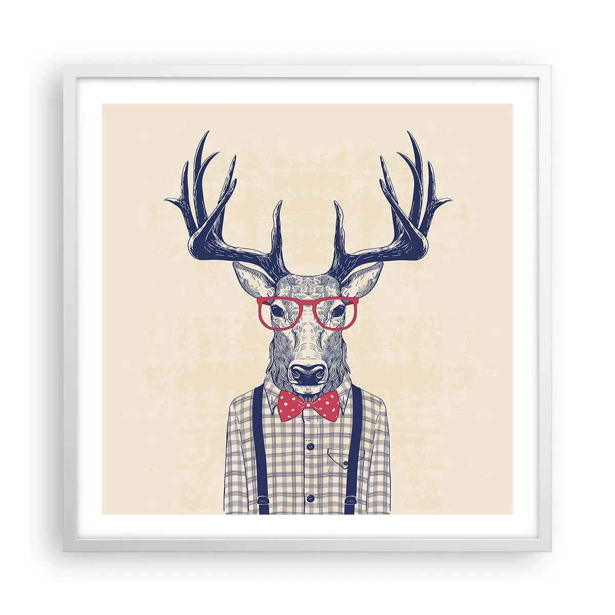 Plakat i hvid ramme - Et underholdende ekstravaganza - 60x60 cm