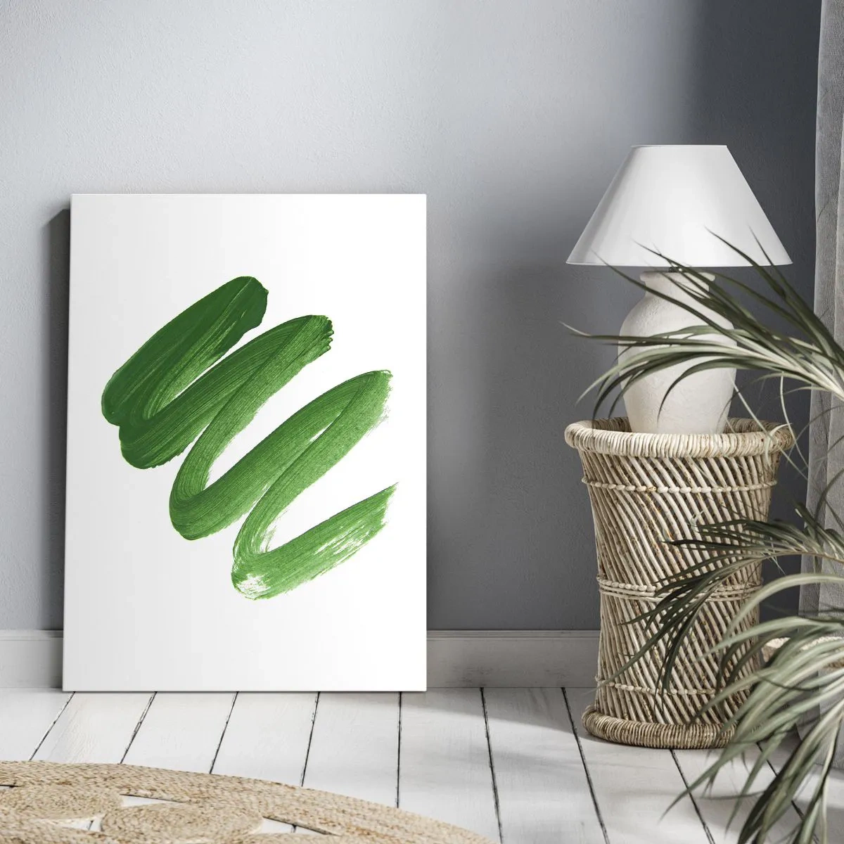 Lærredstryk - Billede på lærred - En grøn vittighed - 50x70 cm
