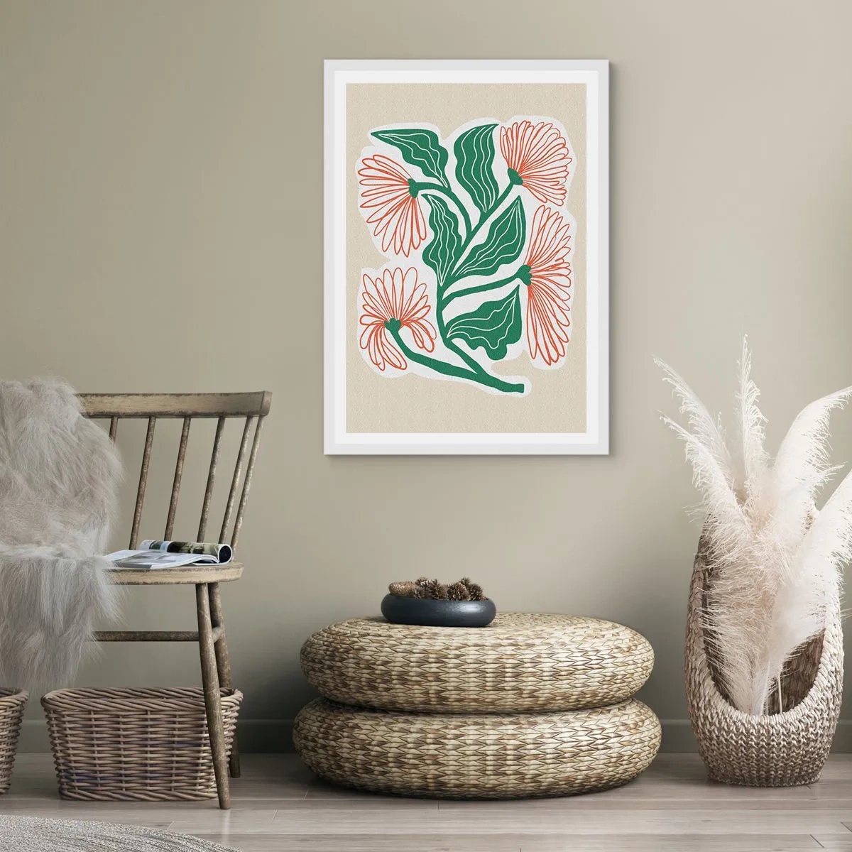 Plakat i hvid ramme - Folkeligt og moderne - 40x50 cm