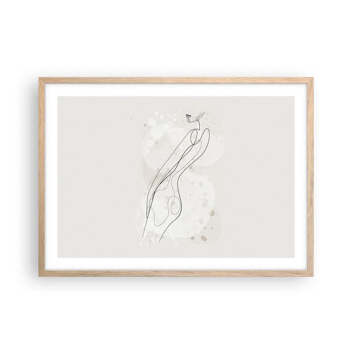 Plakat i ramme af lyst egetræ - At forvilde sig med blikket - 70x50 cm