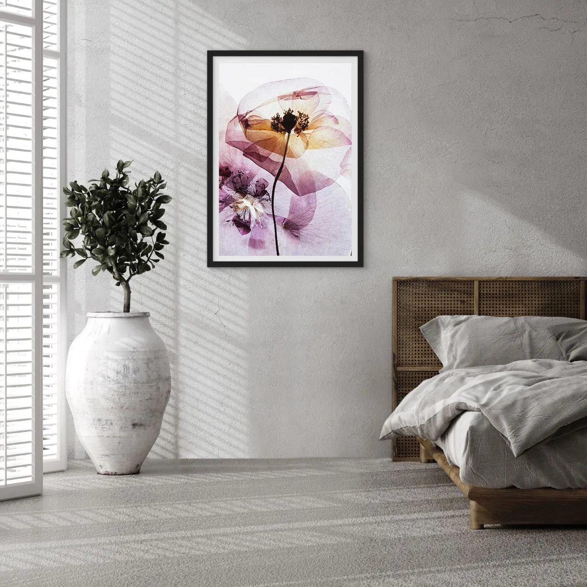 Plakat i sort ramme - Blomsterlegeme dias - 70x100 cm