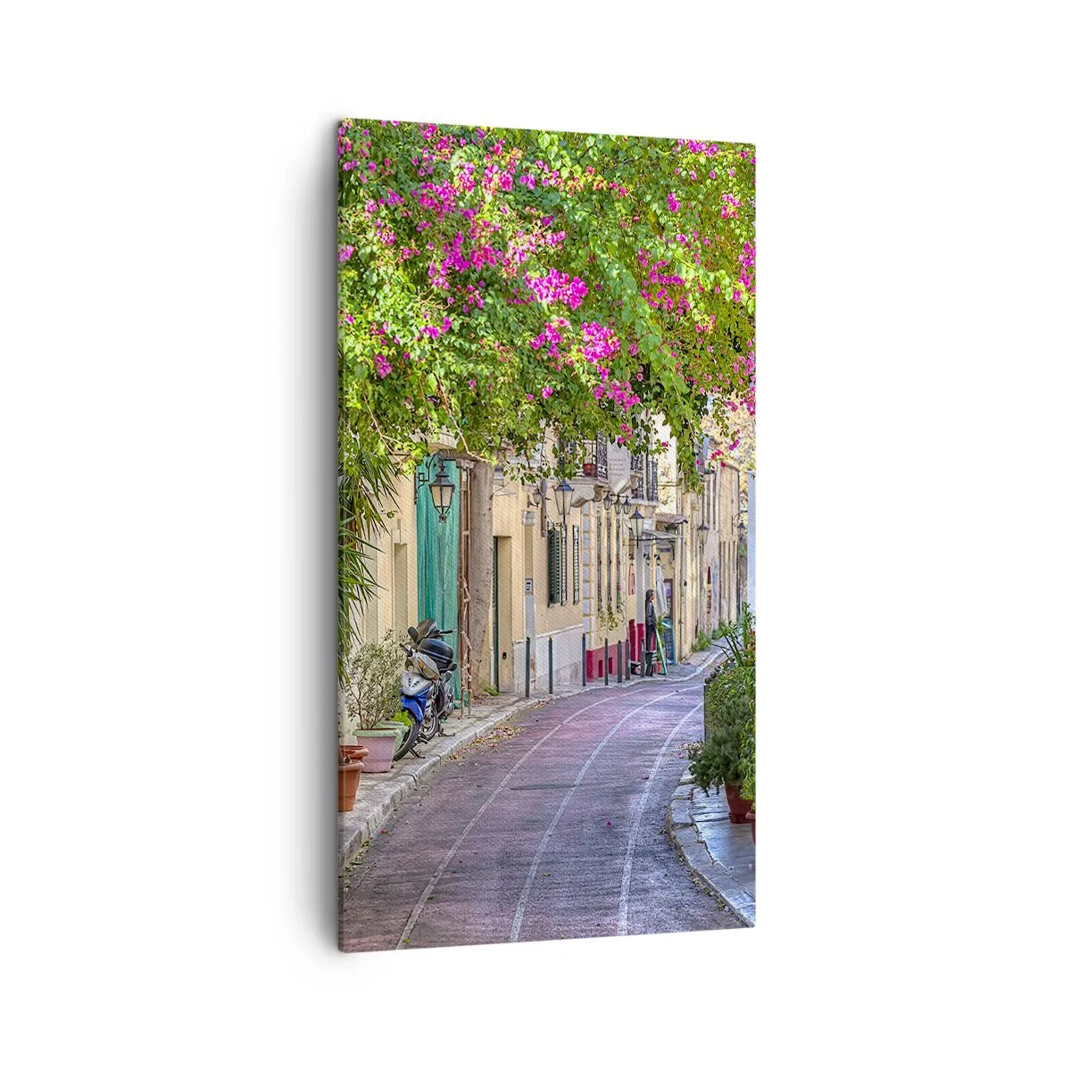 Lærredstryk - Billede på lærred - En blomstrende gyde - 45x80 cm