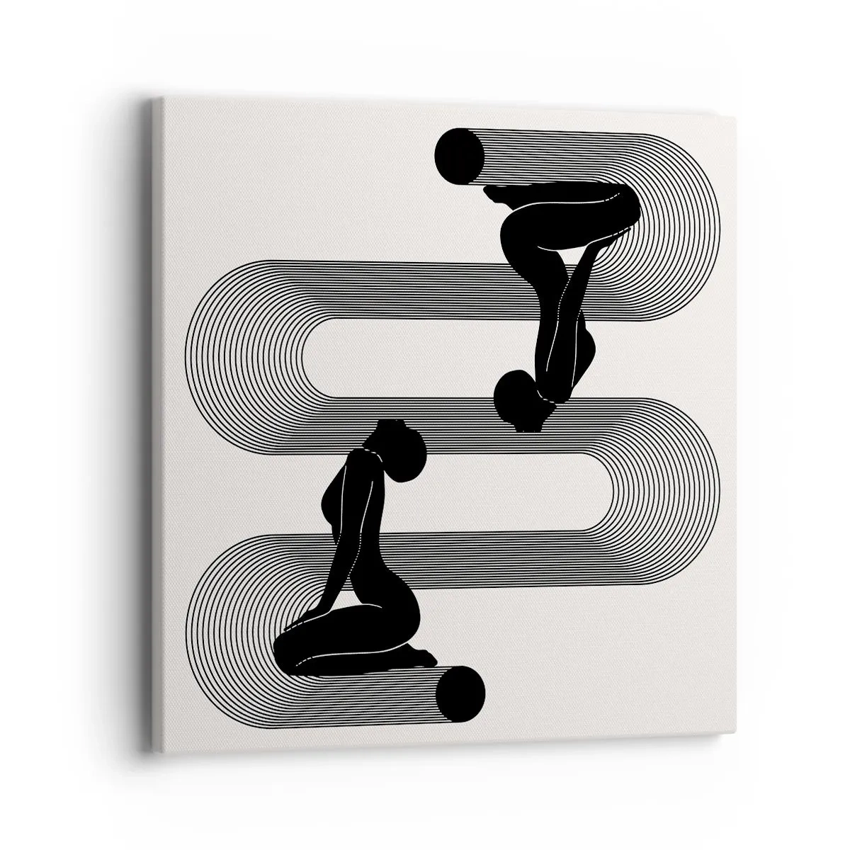 Lærredstryk - Billede på lærred - Sensuel symmetri - 40x40 cm