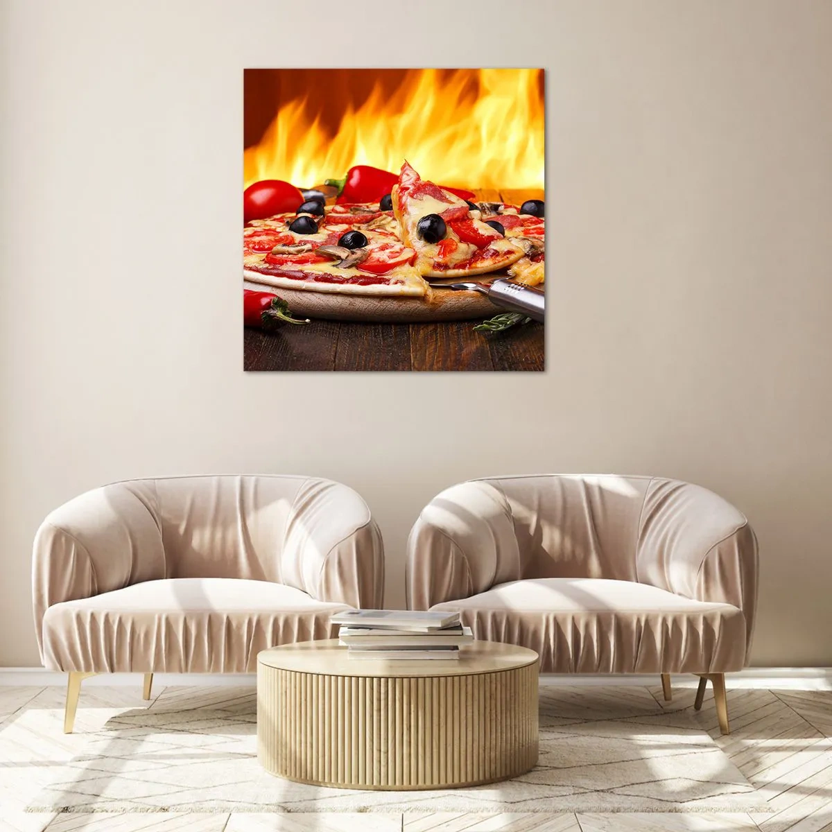 Billede på glas - From Italy with love - 70x70 cm