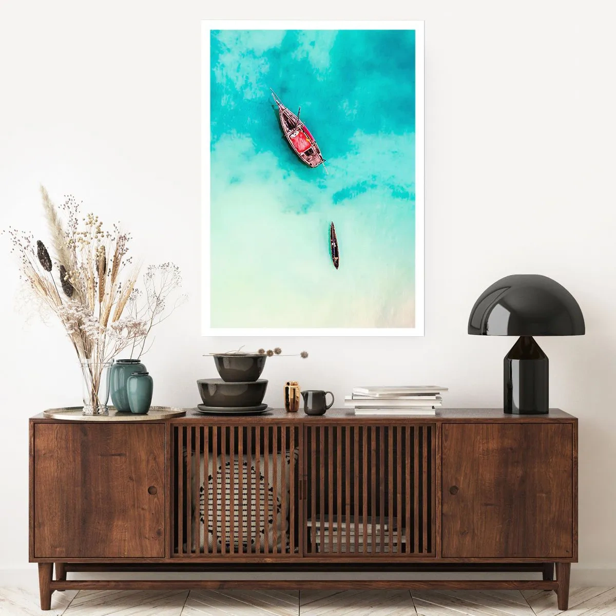 Plakat - For på Zanzibars strande, når det overskydende vand... - 30x40 cm