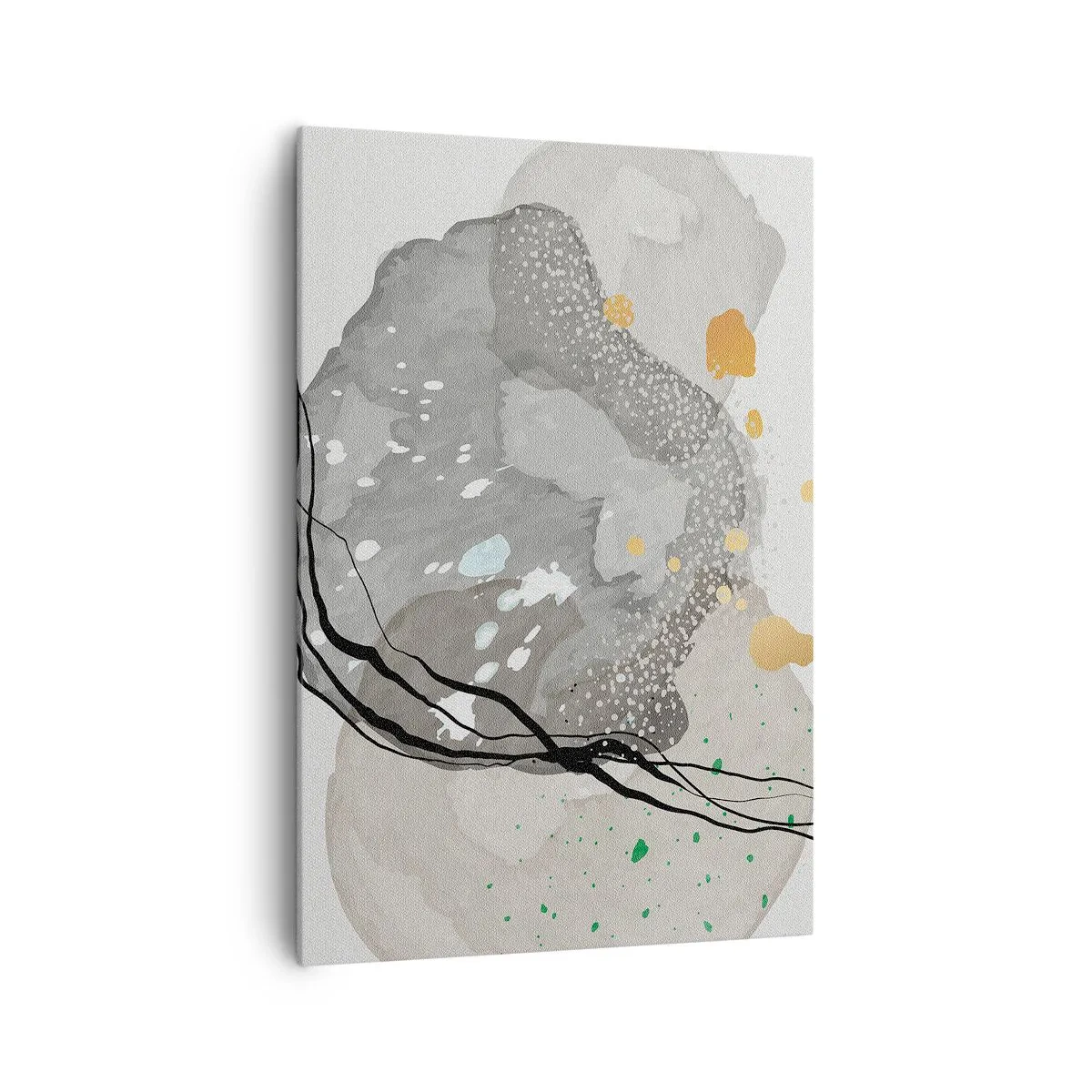 Lærredstryk - Billede på lærred - Organisk komposition - 70x100 cm