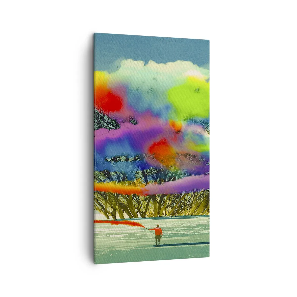 Lærredstryk - Billede på lærred - Giv liv til denne verden - 45x80 cm