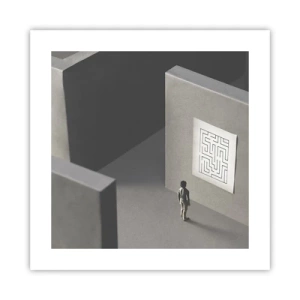 Plakat - Men hvor er jeg? - 40x40 cm