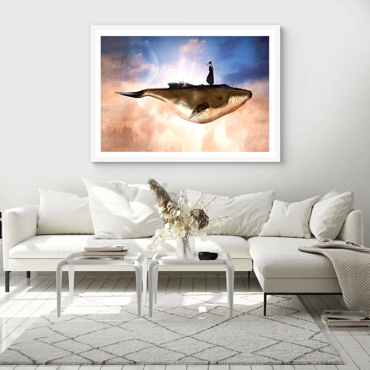 Plakat i hvid ramme - En surrealistisk rejse - 50x40 cm