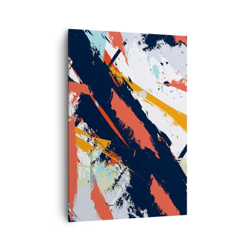 Lærredstryk - Billede på lærred - Dynamisk sammensætning - 70x100 cm