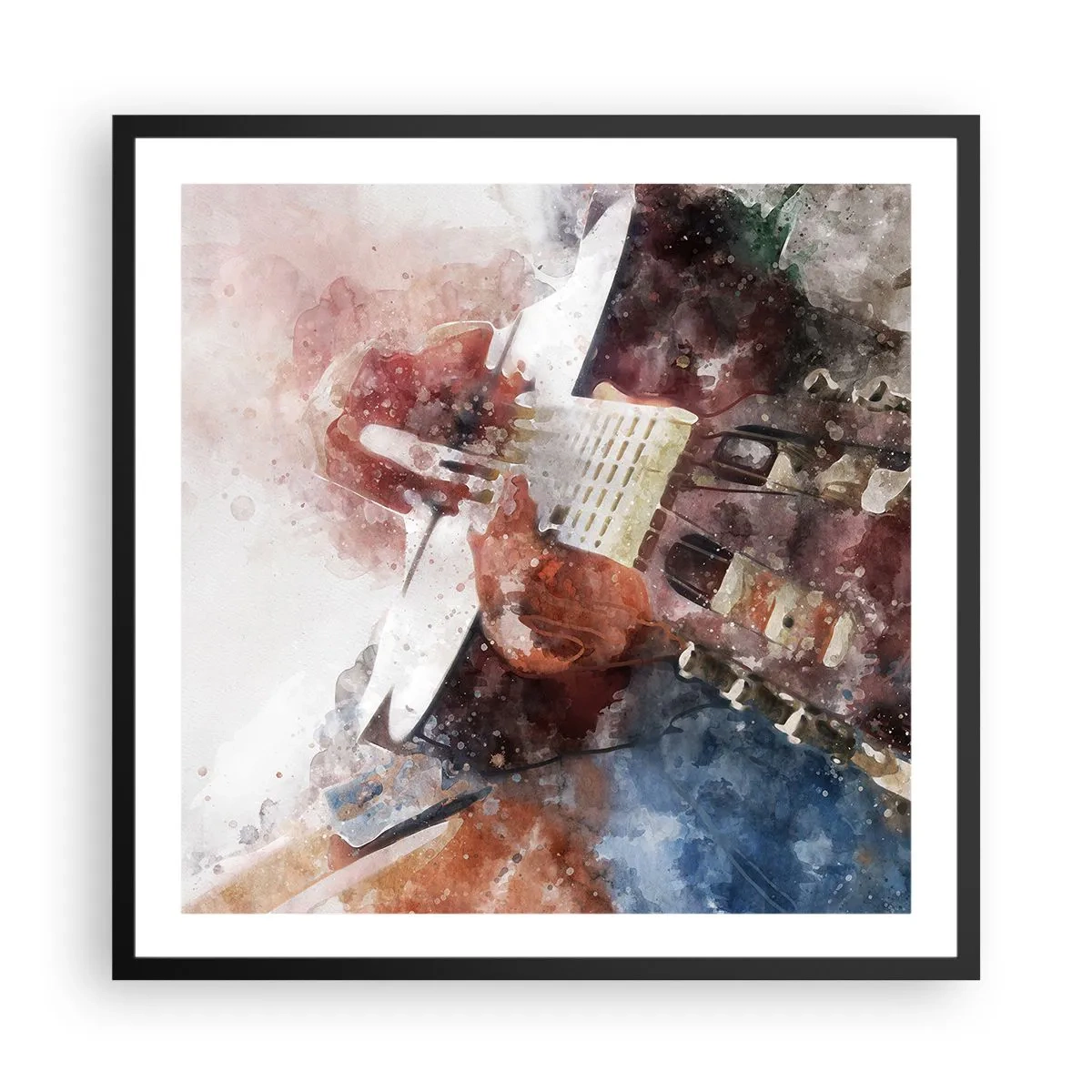 Plakat i sort ramme - Og hvad synes du? - 60x60 cm