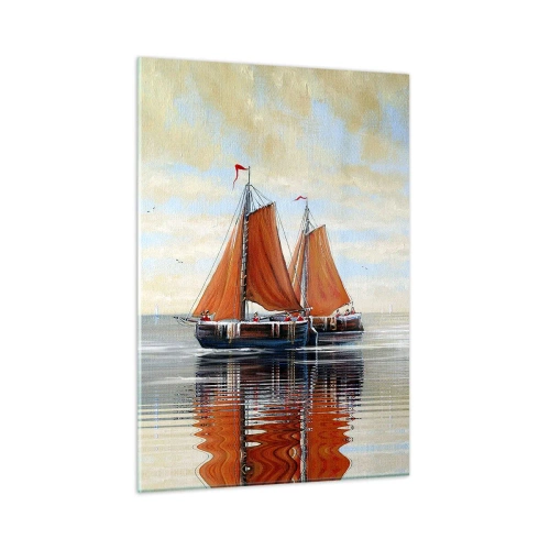 Billede på glas - Hey, sejl, sømand.... - 50x70 cm