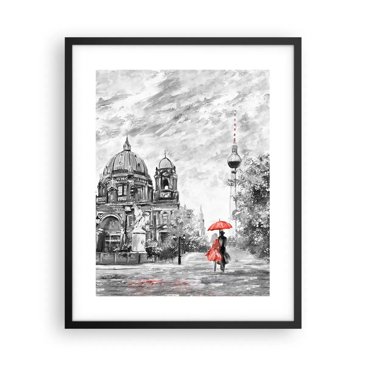 Plakat i sort ramme - Møde i Berlin - 40x50 cm